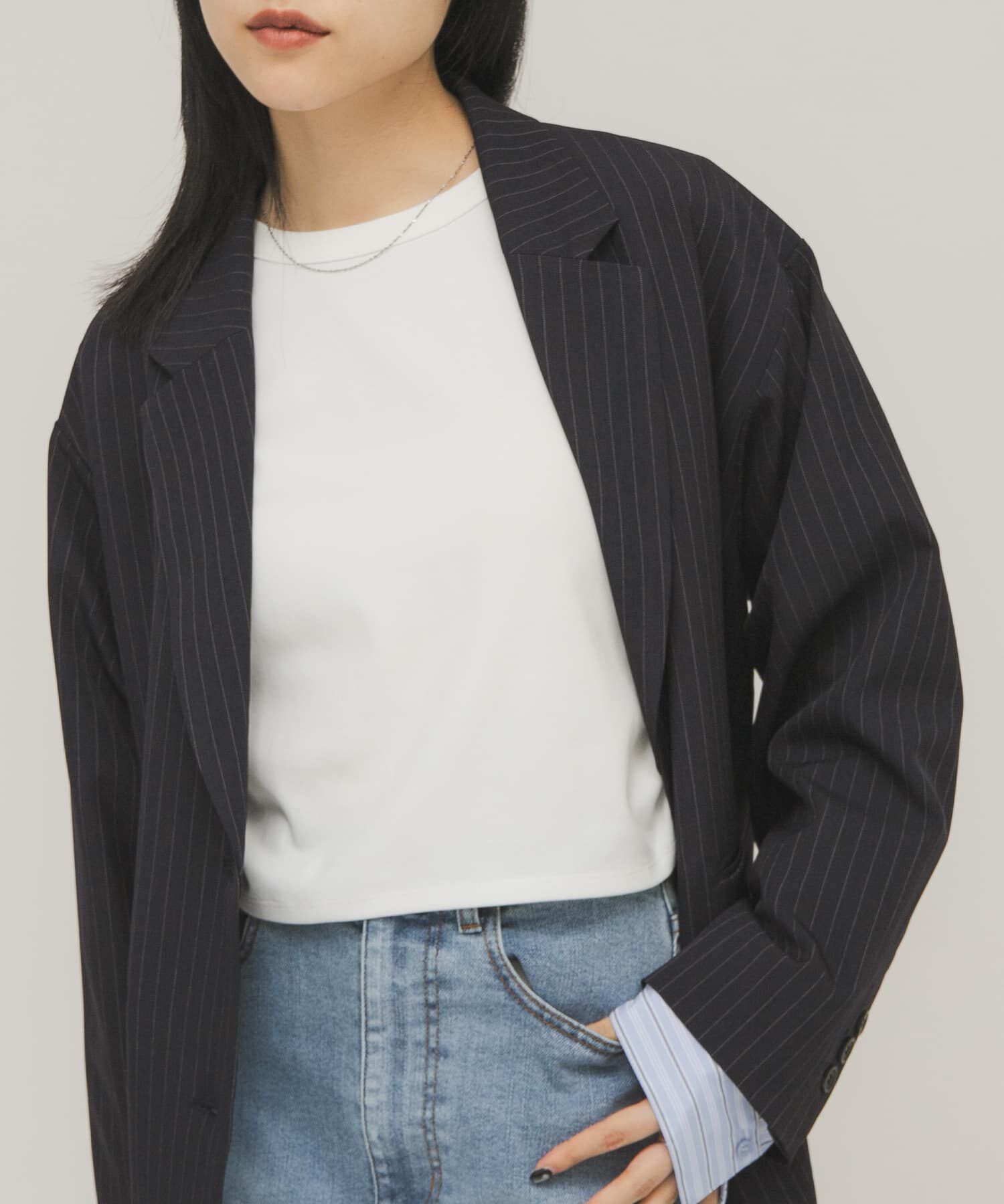  「クロップドロンTEE」|Tシャツ・カットソー|