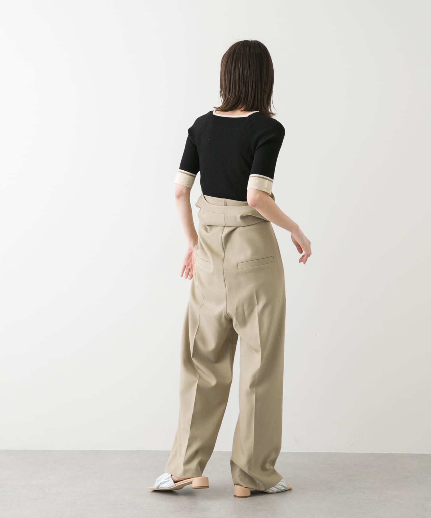 SENSE OF PLACE by URBAN RESEARCH「スクエアネックバイカラーコンパクトセーター」|ニット・セーター|