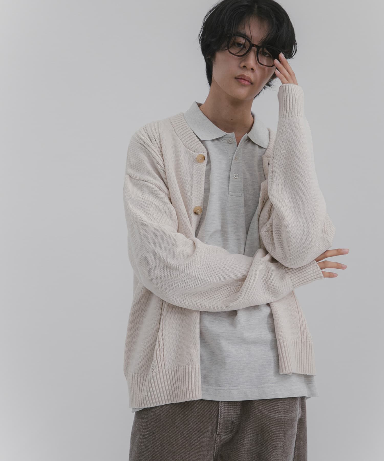 SENSE OF PLACE by URBAN RESEARCH「ハリヌキケーブルニットカーディガン」|カーディガン|