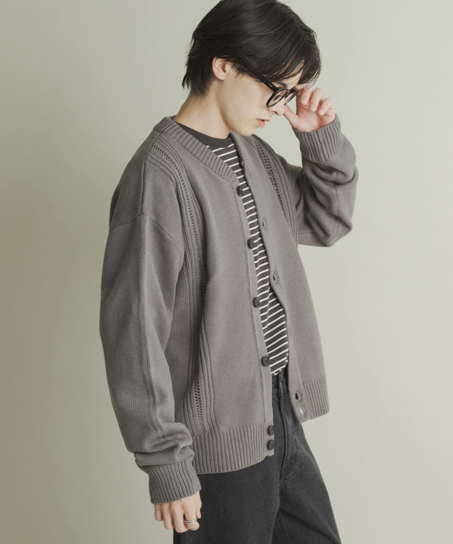 SENSE OF PLACE by URBAN RESEARCH「ハリヌキケーブルニットカーディガン」|カーディガン|