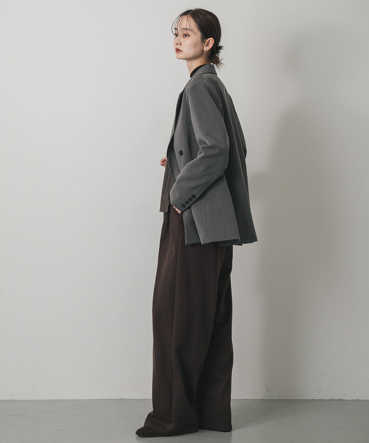 SENSE OF PLACE by URBAN RESEARCH「『BLACK, TALLサイズ/WEB限定』ジャージーストレートスラックス」|その他|