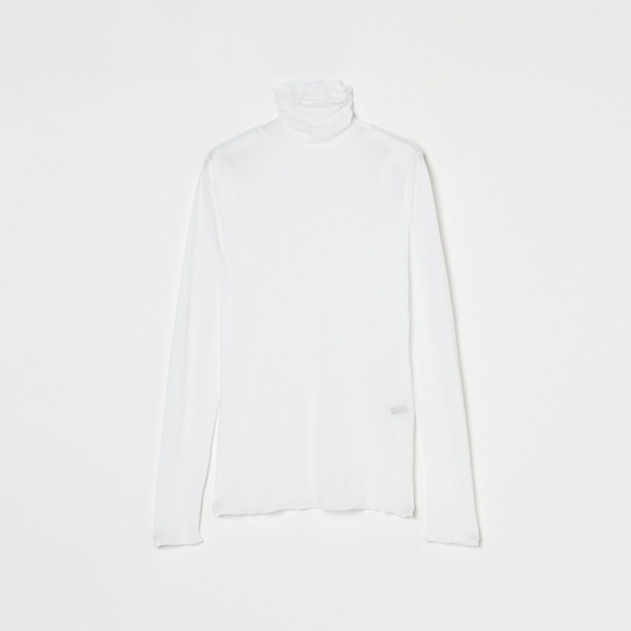 HELIOPOLE「HELIOPOLE 【smooth skin series】SHEER RIB JERSEY TURTLE」|Tシャツ・カットソー|ホワイト
