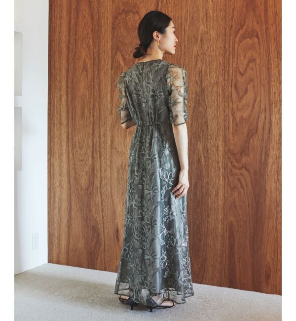 le.coeur blanc「シャーリングスリーブレースドレス」|ドレス|