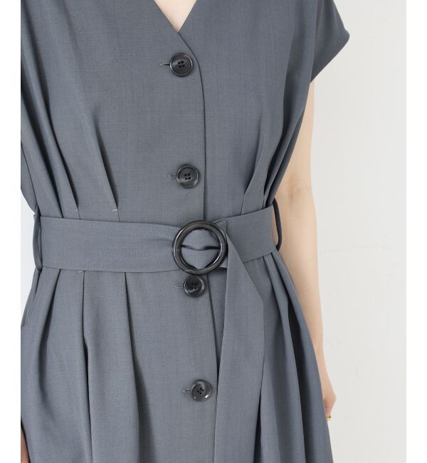  「《WEB限定アイテム》リネンライクフロントボタンワンピース」|ワンピース|