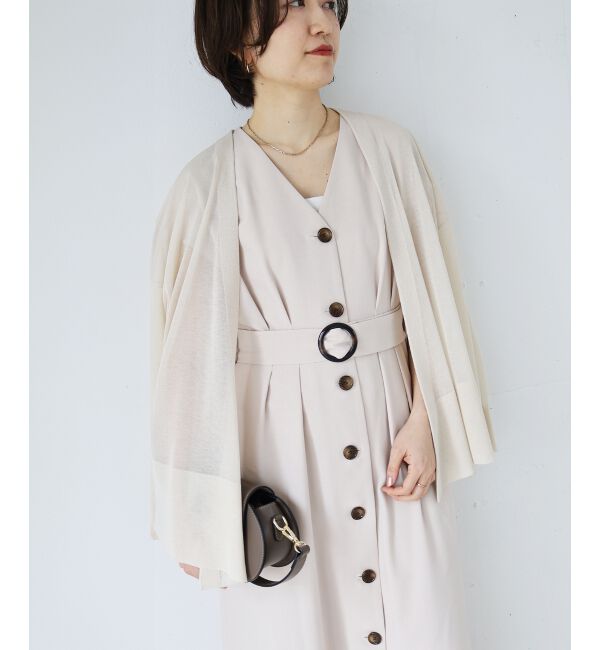  「《WEB限定アイテム》リネンライクフロントボタンワンピース」|ワンピース|