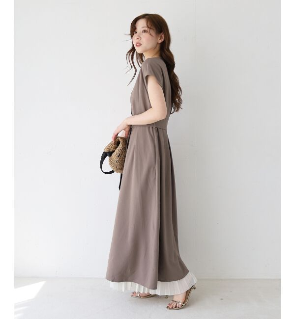  「《WEB限定アイテム》リネンライクフロントボタンワンピース」|ワンピース|