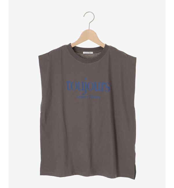  「toujoursロゴプリントフレンチTシャツ」|Tシャツ・カットソー|