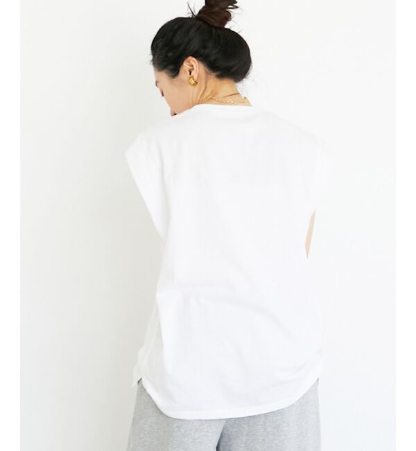  「toujoursロゴプリントフレンチTシャツ」|Tシャツ・カットソー|