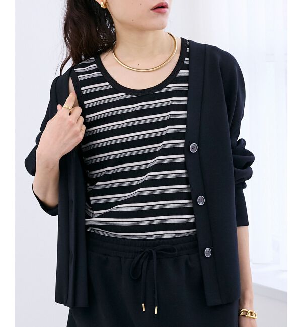  「マルチボーダーリブタンク」|タンクトップ|