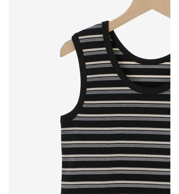  「マルチボーダーリブタンク」|タンクトップ|