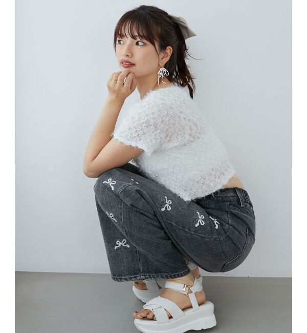 MAJESTICLEGON「アソートビジューシャーリングT」|Tシャツ・カットソー|