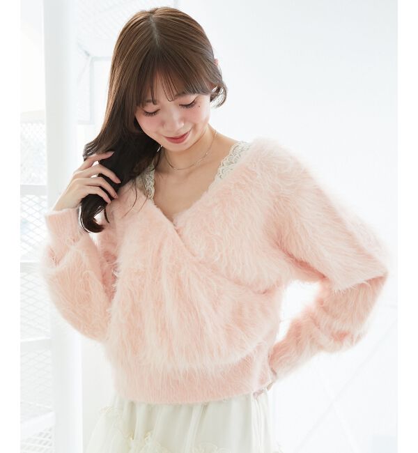  「ふわふわカシュクールニット」|ニット・セーター|