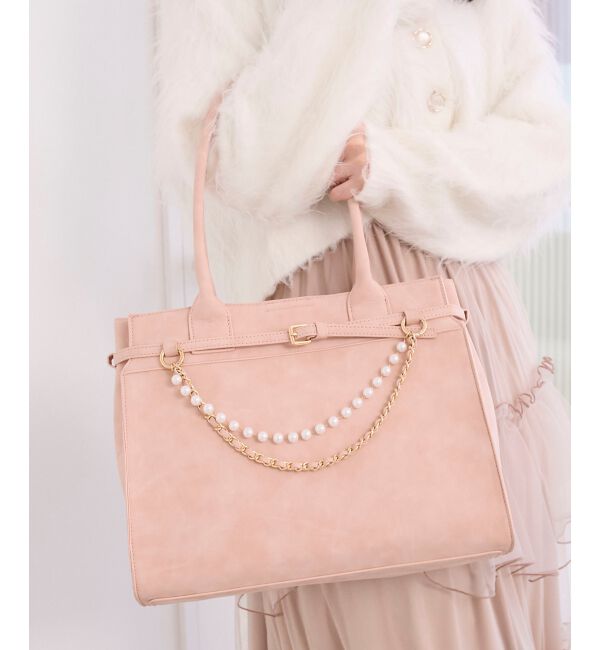  「パールチェーン2WAYトートバッグ」|トートバッグ|