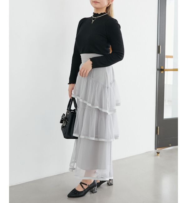  「ハイネックパフスリーブトップス」|Tシャツ・カットソー|