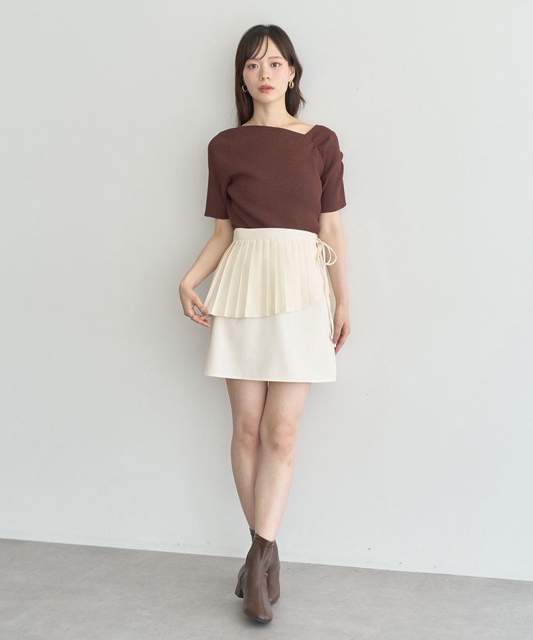 earth music&ecology「SET2点プリーツラップスカート＋ミニスカート」|スカート|