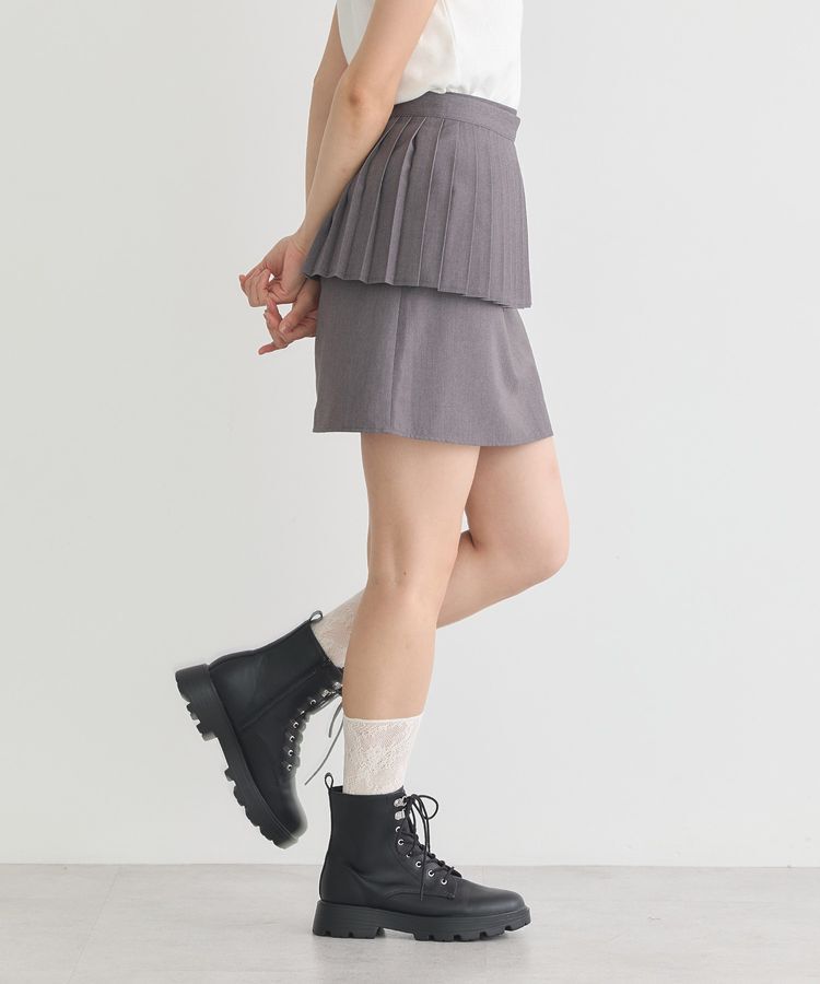 earth music&ecology「SET2点プリーツラップスカート＋ミニスカート」|スカート|