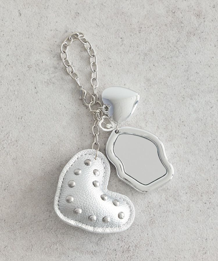 earth music&ecology「ハートモチーフミラー付きチャーム」|その他|Silver