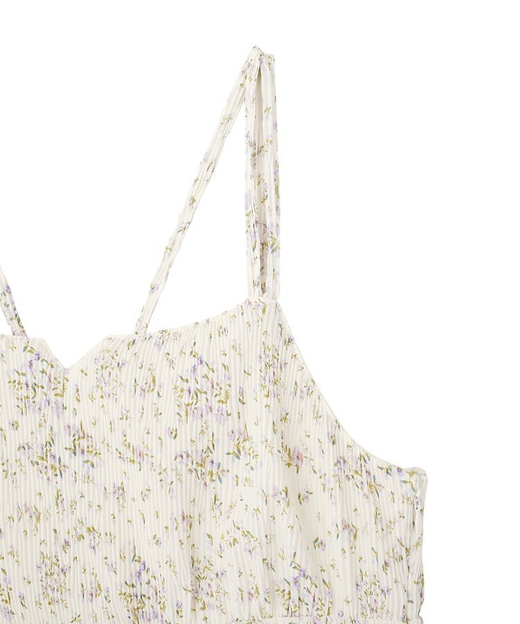 earth music&ecology「フラワーバッククロスキャミワンピース」|ワンピース|