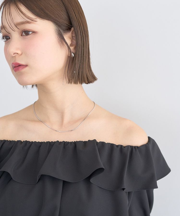 earth music&ecology「2wayオフショルバルーンヘムフリルブラウス」|シャツ・ブラウス|