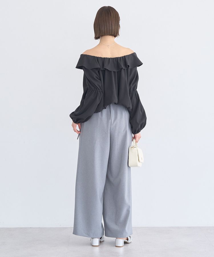 earth music&ecology「2wayオフショルバルーンヘムフリルブラウス」|シャツ・ブラウス|