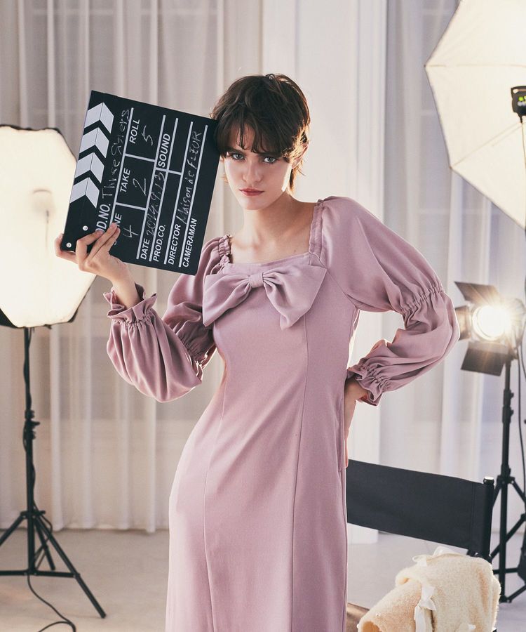 Maison de FLEUR Petite Robe「愛され上手なリボンワンピース」|ワンピース|