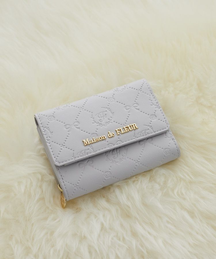 Maison de FLEUR「カラーモノグラムウォレット」|財布|サックスブルー