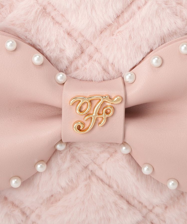 Maison de FLEUR「フェイクファーパールリボンラウンドバッグ」|ハンドバッグ|
