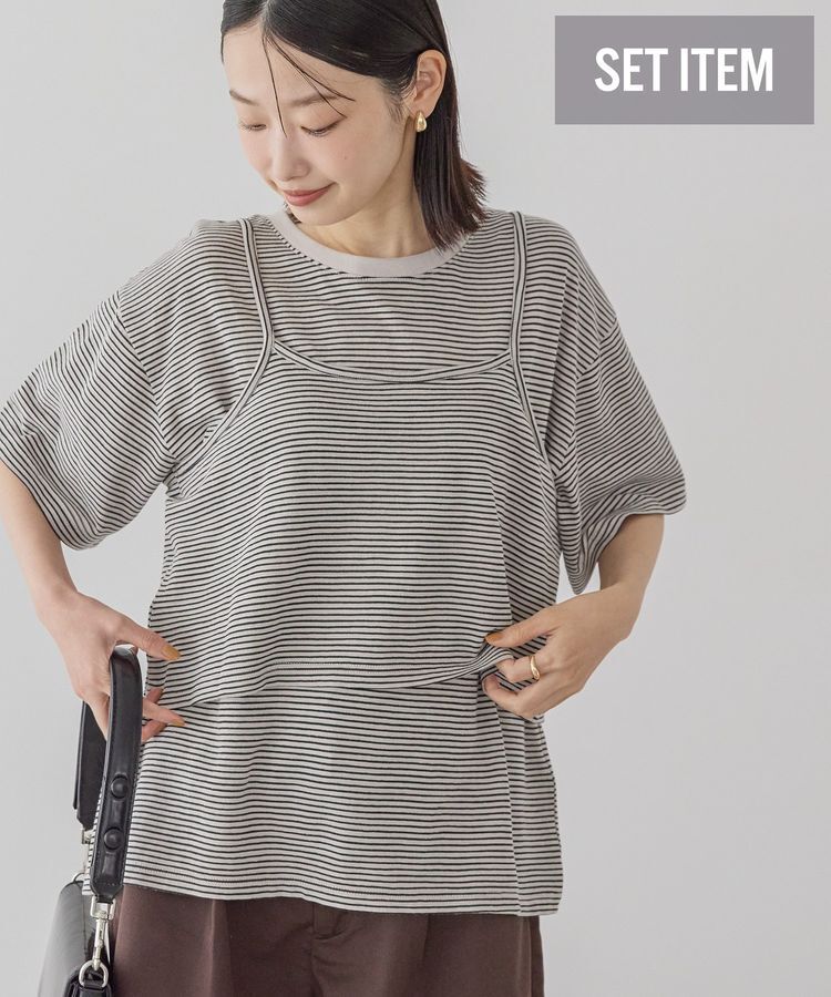 AMERICAN HOLIC「【2点セット】キャミレイヤードTシャツ」|Tシャツ・カットソー|Black