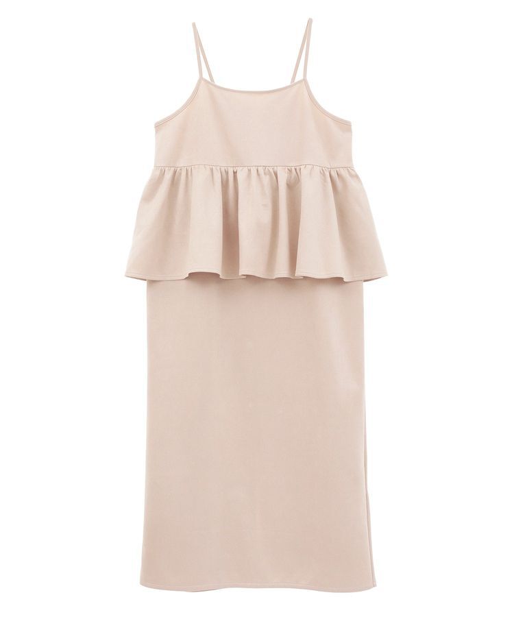 Green Parks「スウェードポンチペプラムキャミワンピース」|ワンピース|