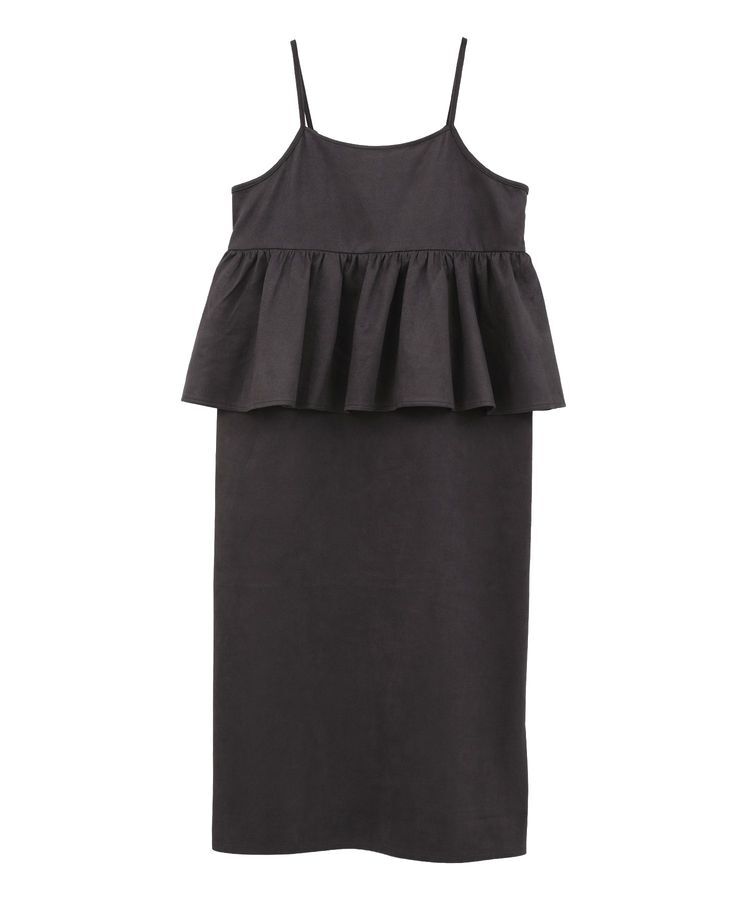 Green Parks「スウェードポンチペプラムキャミワンピース」|ワンピース|