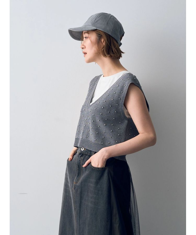 Editt by YECCA VECCA「メタルドットベスト」|ベスト・ジレ|