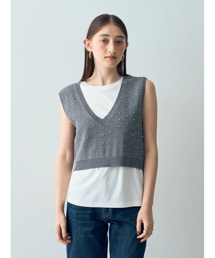 Editt by YECCA VECCA「メタルドットベスト」|ベスト・ジレ|