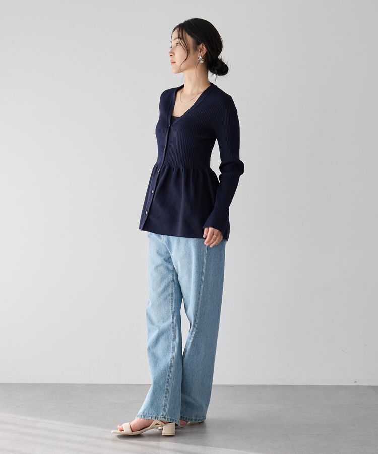 YECCA VECCA「ペプラムカーディガン」|カーディガン|