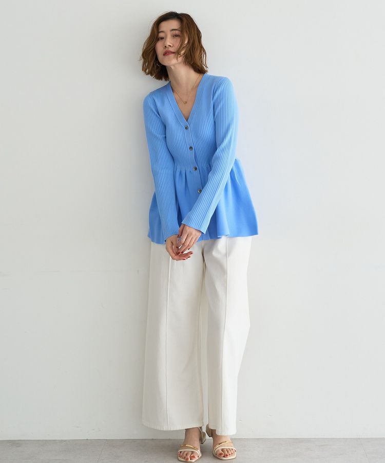 YECCA VECCA「ペプラムカーディガン」|カーディガン|