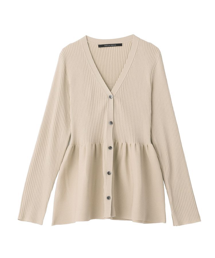 YECCA VECCA「ペプラムカーディガン」|カーディガン|