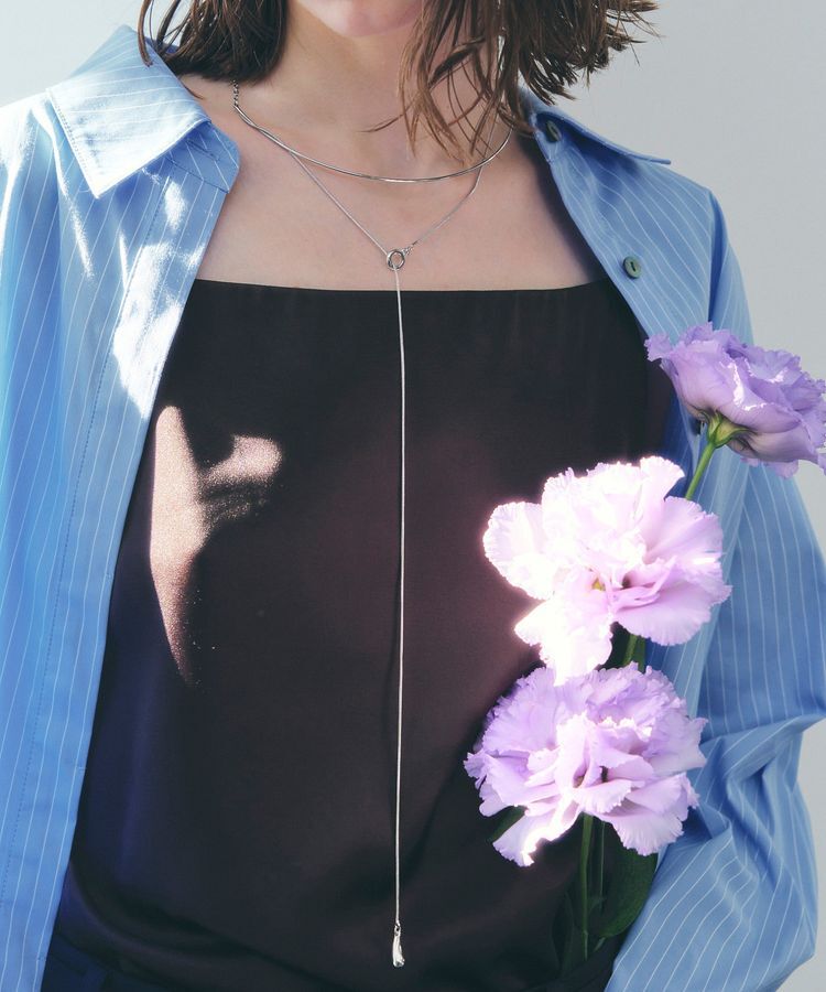 YECCA VECCA「ハーフチョーカーY字ネックレス」|ネックレス|Silver