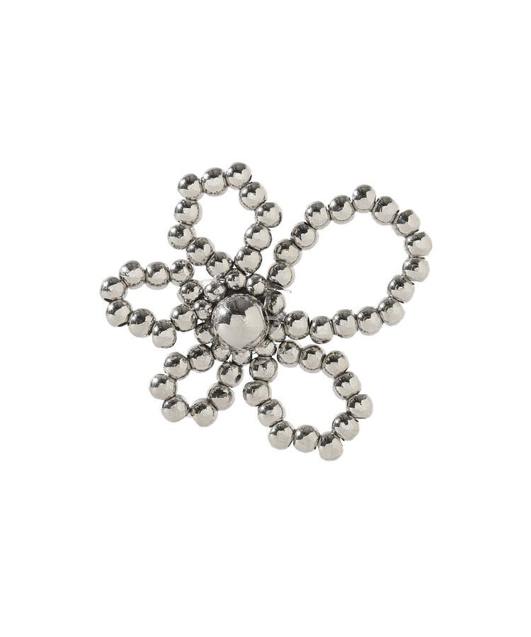 YECCA VECCA「メタルビーズフラワーピアス」|ピアス|