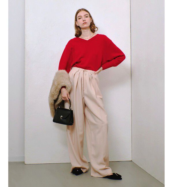 allureville「【セットアップ対応可能】ウールスムース2WAYネックプルオーバー」|ニット・セーター|