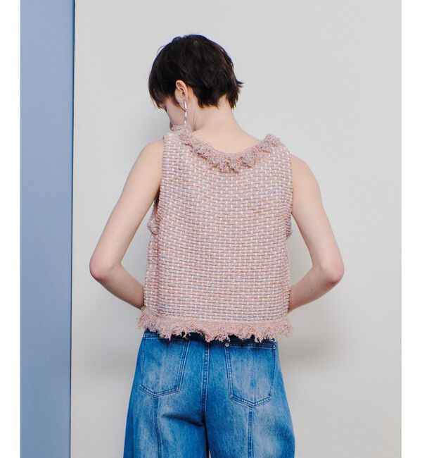 allureville「ミックスツイードジレプルオーバー」|ニット・セーター|