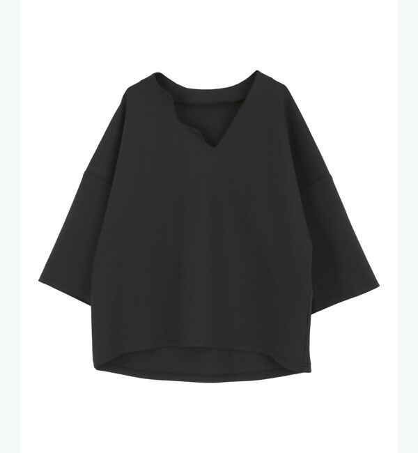 ur's「【八田真理子さんコラボアイテム】ボンディングデザインネックオーバーサイズトップス」|Tシャツ・カットソー|