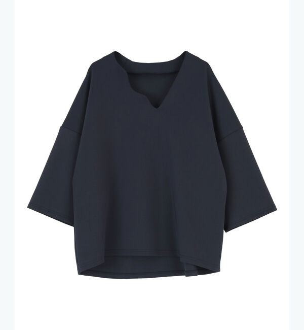 ur's「【八田真理子さんコラボアイテム】ボンディングデザインネックオーバーサイズトップス」|Tシャツ・カットソー|