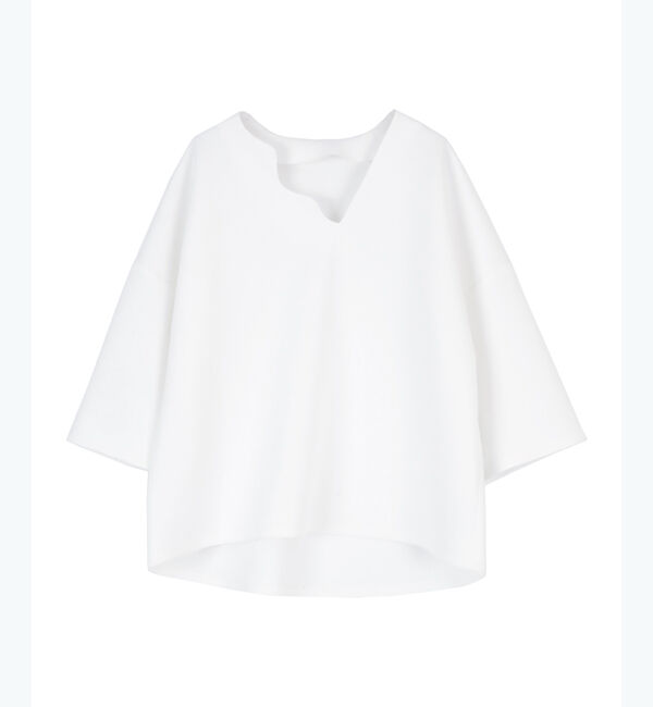 ur's「【八田真理子さんコラボアイテム】ボンディングデザインネックオーバーサイズトップス」|Tシャツ・カットソー|