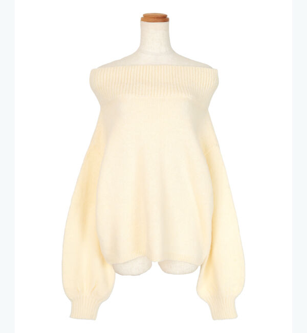 ur's「【星玲奈さんコラボアイテム】ウールブレンドオフショルダーニット」|ニット・セーター|