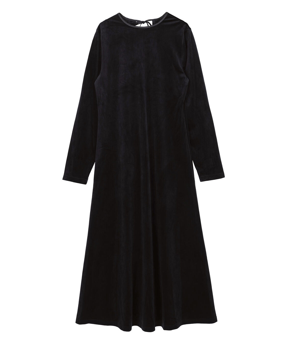 ur's「【yukiさんコラボアイテム】バックリボンフィットアンドフレアベロアワンピース」|ワンピース|