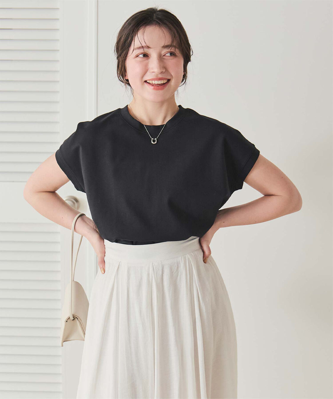 titivate「機能性カットソーフレンチスリーブトップス」|Tシャツ・カットソー|