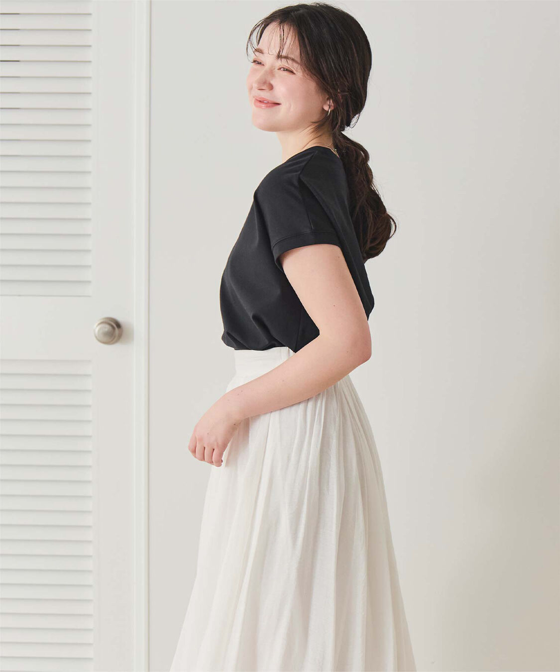 titivate「機能性カットソーフレンチスリーブトップス」|Tシャツ・カットソー|