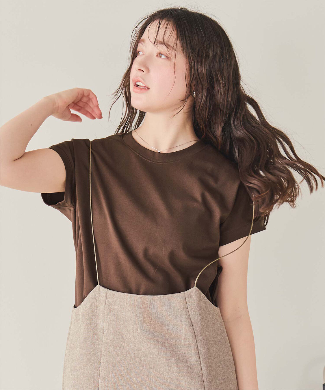 titivate「機能性カットソーフレンチスリーブトップス」|Tシャツ・カットソー|