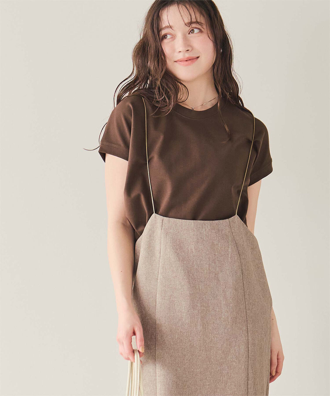 titivate「機能性カットソーフレンチスリーブトップス」|Tシャツ・カットソー|