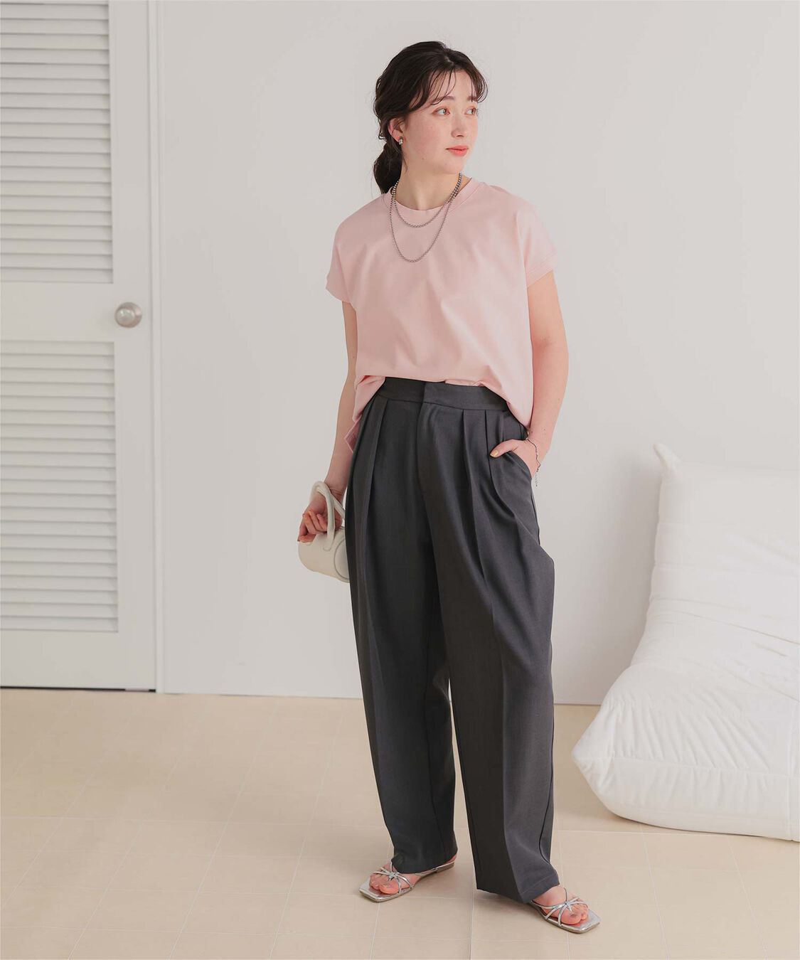 titivate「機能性カットソーフレンチスリーブトップス」|Tシャツ・カットソー|