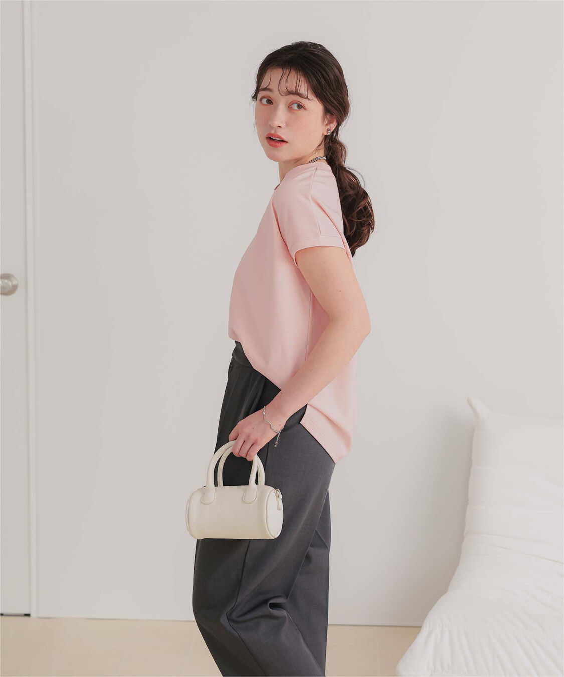 titivate「機能性カットソーフレンチスリーブトップス」|Tシャツ・カットソー|